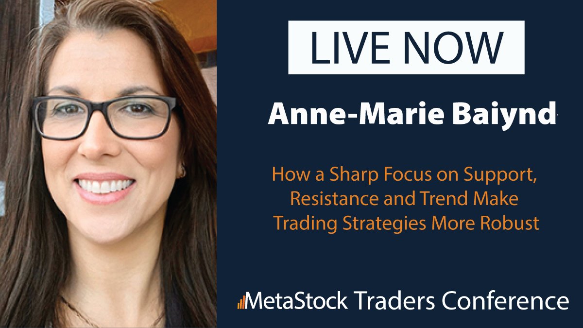 🚨 Anne-Marie Baiynd is LIVE right now! 🚨

🎤 “Trading Frameworks - How a Sharp Focus on Support, Resistance and Trend Makes Trading Strategies More Robust”

Don’t miss this chance to learn from one of the industry’s best—happening right now as part of the MetaStock Traders