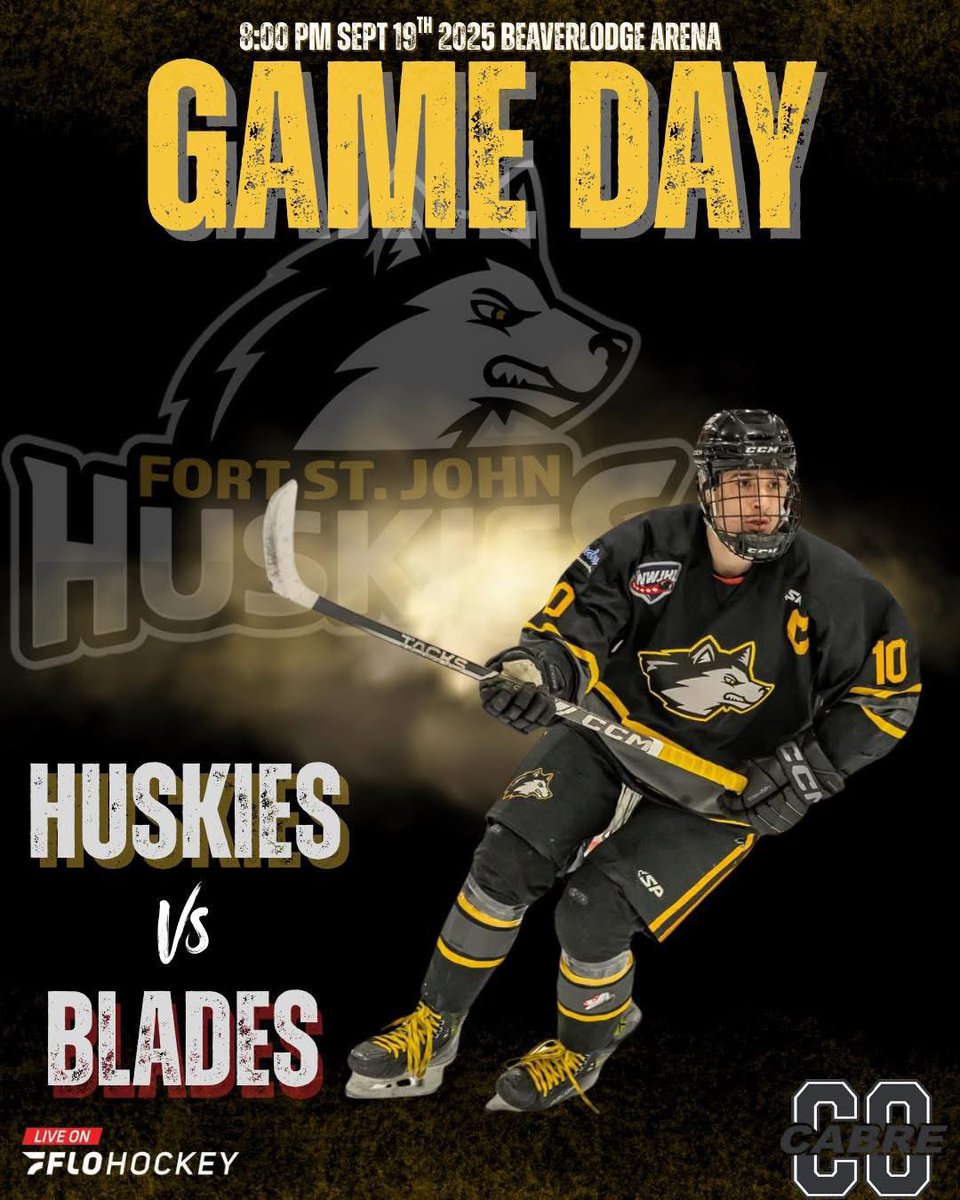 🚨GAME DAY🚨

The Huskies are on the road today to take on the Beaverlodge Blades, puck drops at 8:00 pm!🔥

Stay tuned in by watching on FloHockey, checking the updates on the NWJHL website, or checking our story during intermission! 🏒 #NWJHL