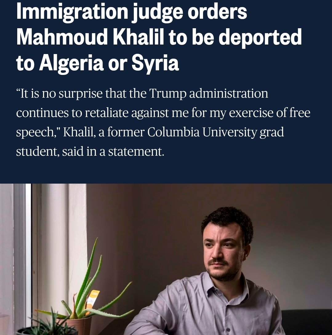 The immigration judge who sided with Trump and cleared Mahmoud Khalil for deportation is a Biden appointee.  

Stop acting like the Democrats are an opposition party or care at all about free speech. They are willing participants in this march toward authoritarianism