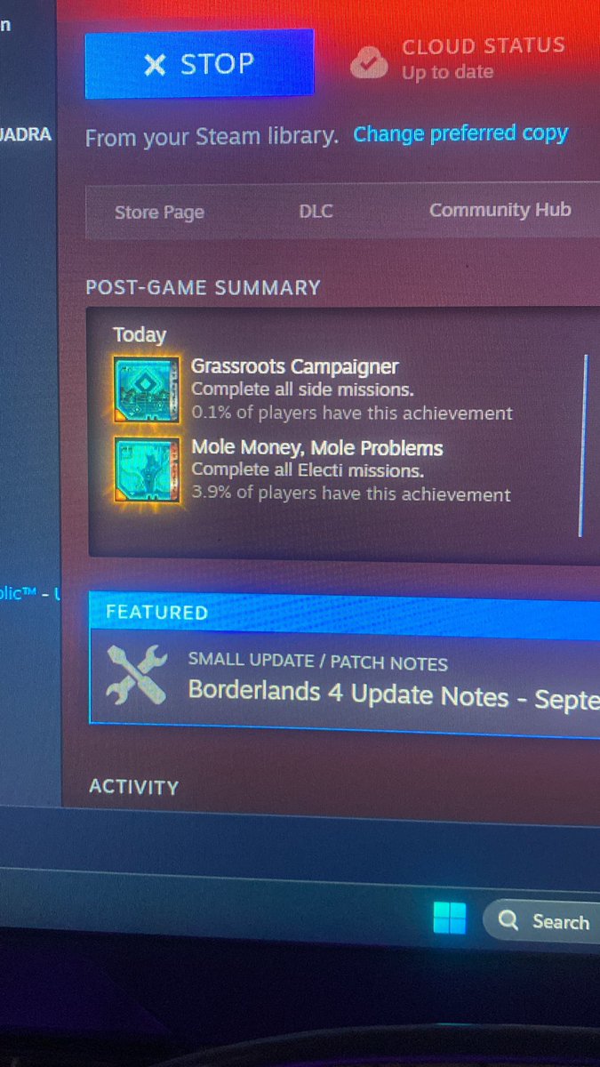 SpoonGangFL's tweet photo. AFTER 93 HOURS IVE DONE IT🤪
WHAT A GAME MAN #borderlands4 https://t.co/6cRhUqhwrE