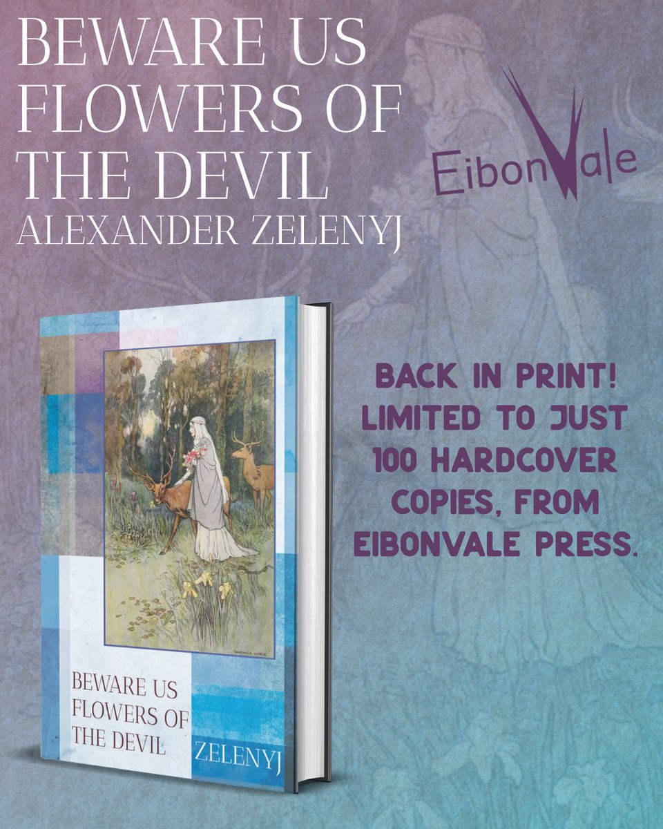 AZelenyj's tweet image. My mini-collection BEWARE US FLOWERS OF THE DEVIL is now available in a limited second edition from Eibonvale Press! To buy the book on its own or as part of a bundle deal w/my full-length collection, BEWARE US FLOWERS OF THE ANNIHILATOR, visit:

eibonvalepress.co.uk/chapbooks/Chap… 

👹🌹