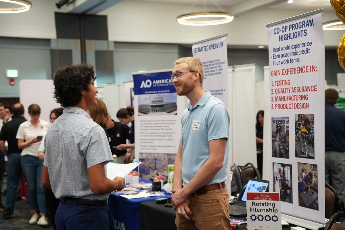 Marquette Engineering (@muengineering) on Twitter photo Golden balloons for golden opportunities 🦅🤝
Thank you to our industry partners for joining us on campus to connect with <a href="/MarquetteU/">Marquette University</a> students at the 2025 Career and Internship Fair Tech Day! #WeAreMarquette Golden balloons for golden opportunities 🦅🤝
Thank you to our industry partners for joining us on campus to connect with <a href="/MarquetteU/">Marquette University</a> students at the 2025 Career and Internship Fair Tech Day! #WeAreMarquette