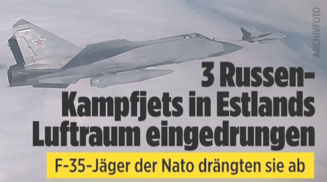 Russische Drohnen in Polen.
Russische Kampfjets über Estland.
Aber die NATO provoziert Russland?
Hallo, bitte aufwachen! Russland ist ein imperialistischer Terrorstaat!