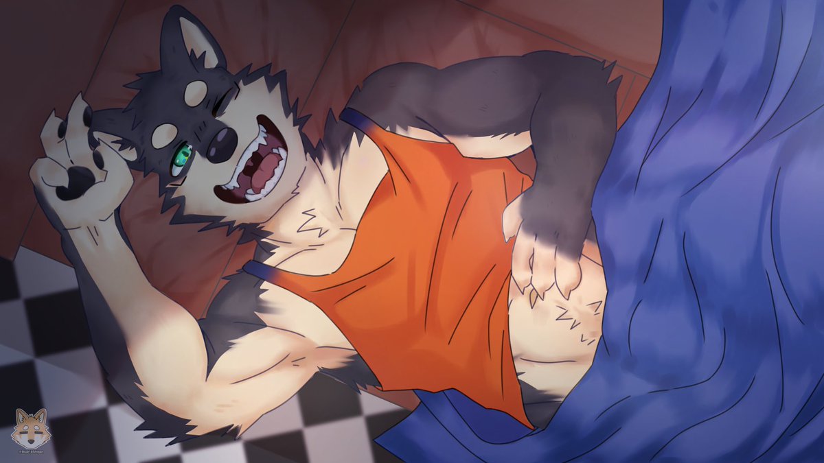 Blue18Shiban's tweet photo. “Afternoon Nap” uwu 
OC:Nuron Kagei 

🌅💤

#ibisPaintX #furryart https://t.co/bv1TLaGqWw