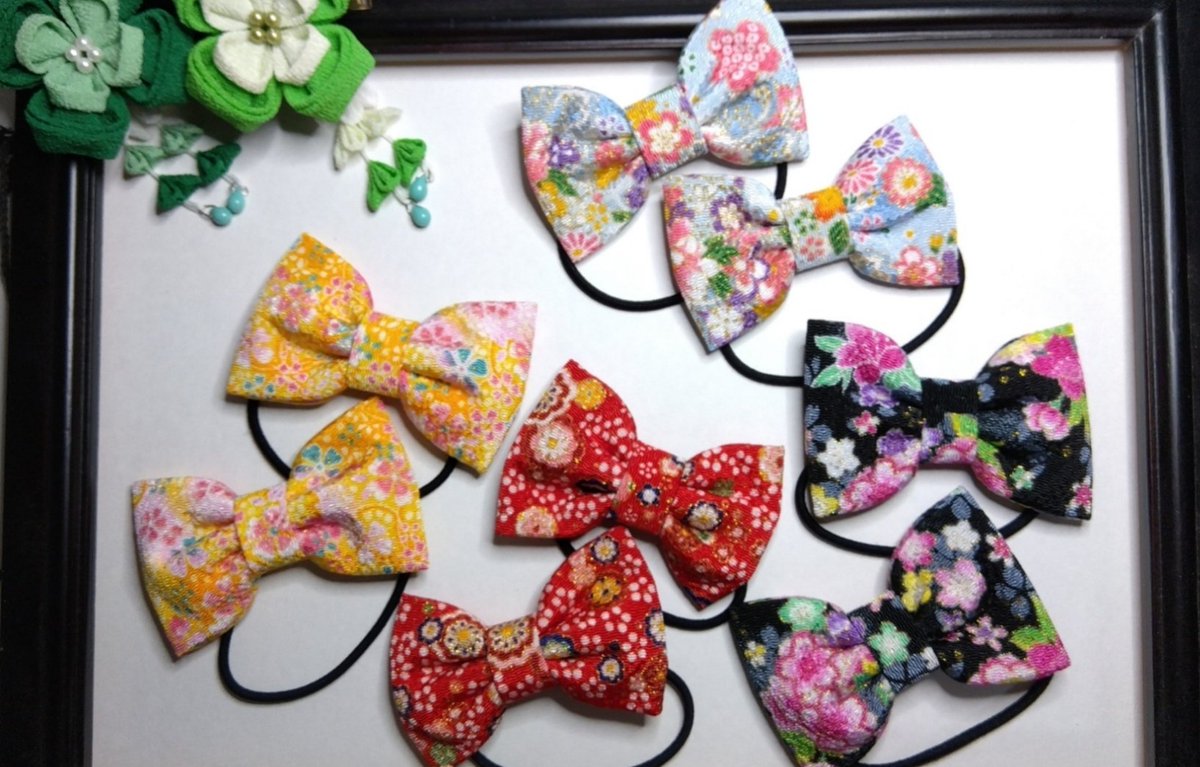 yumechirimen's tweet photo. ちりめん生地のリボン(2個セット)
只今、creemaで販売中🎀
(送料込みの値段でお得な販売は約１か月限定です)
この機会にぜひ手に入れて下さい。
今後、minneにも掲載して販売致します。
またどちらも登録のない方はDMにてご相談承ります。

#つまみ細工　が本業です💦
#リボン
#和リボン
#ゆめちりめん https://t.co/O4yYAZb6Uk