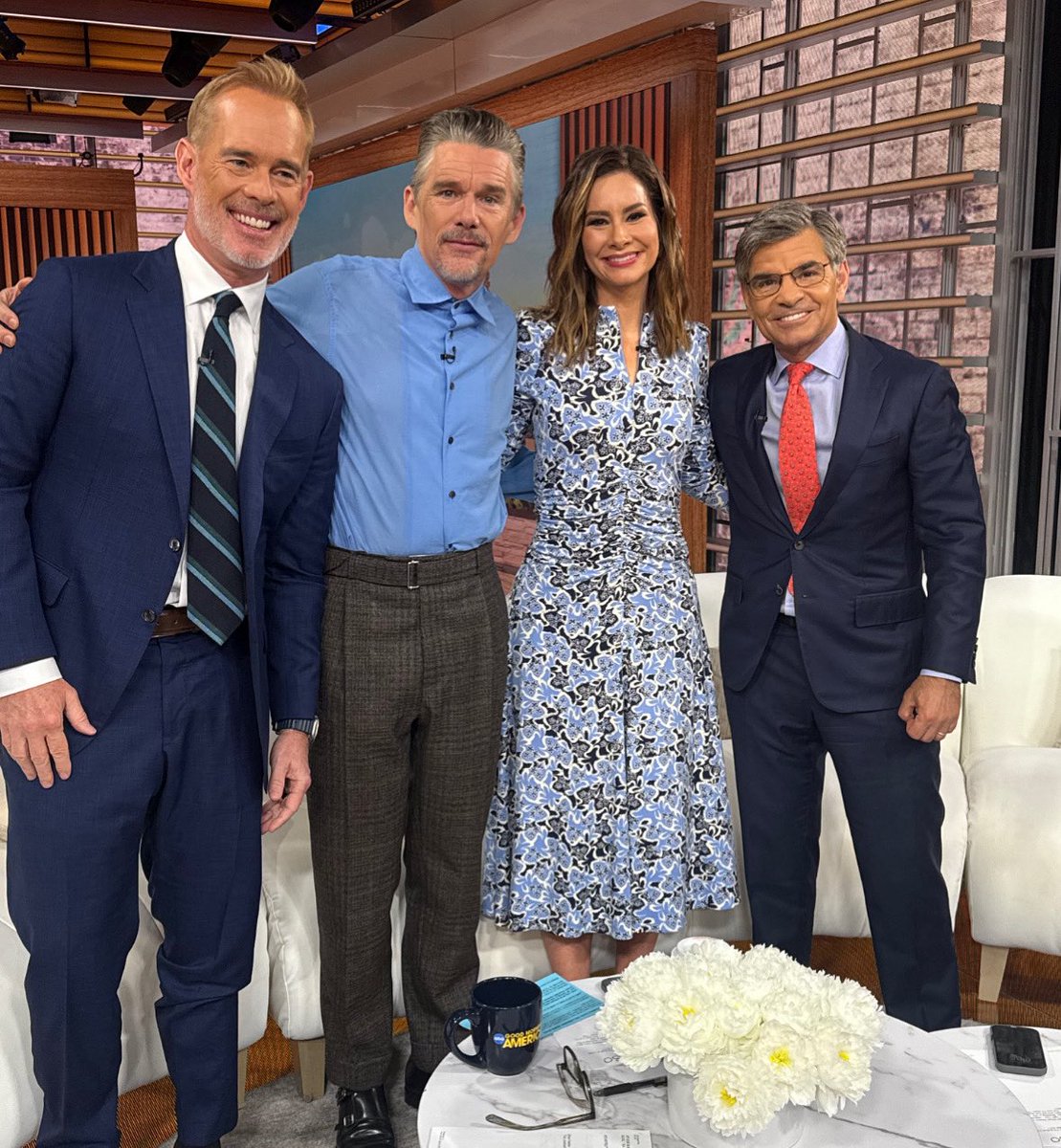 Fun day hosting <a href="/GMA/">Good Morning America</a> with two fantastic people. A lot of guests. All were terrific. This is the only pic I got with someone I’ve admired for a long time.