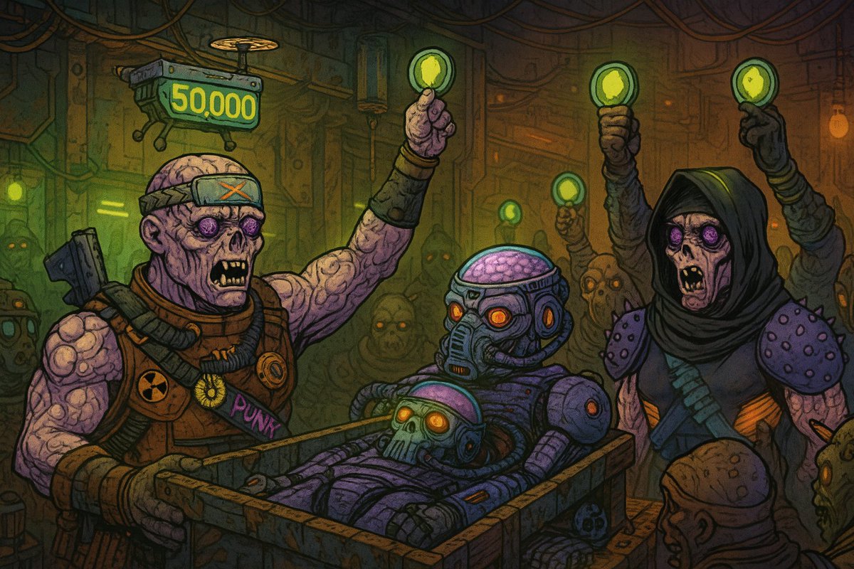 sirsimba55's tweet photo. ⚔️ Two mutant traders enter, one leaves…
@CnftTools 
🤖 One sold his buddy bot for parts on the black market just to stack some extra $TOOL 💸

Now it’s DEATH MATCH time 🔥💀

#CNFT #TOOL #CNFTTools https://t.co/Xtzr5j2uPV