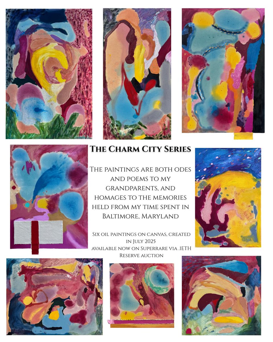 🧿The Charm City Series 🧿
Eight oil paintings on canvas

Available now! 
learn more and bid below 🧵👇