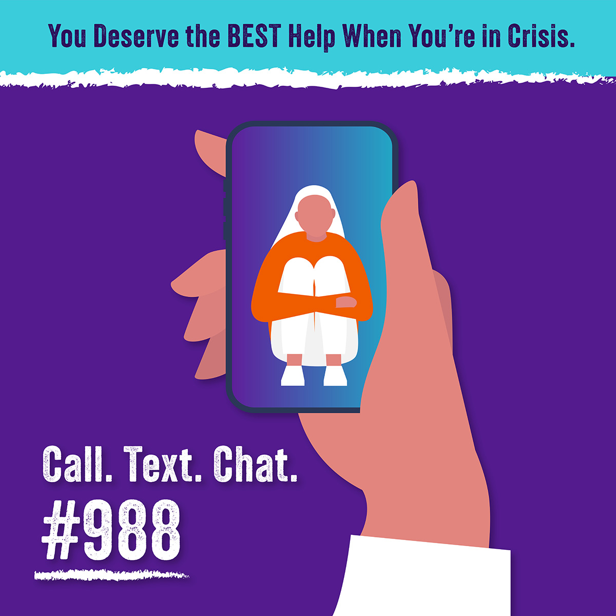 #988 is available all day,🌞🌑 every day, for all people. No judgment—just help.📲 📍988lifeline.org #SuicidePreventionMonth #988Lifeline #SPM #YouMatter