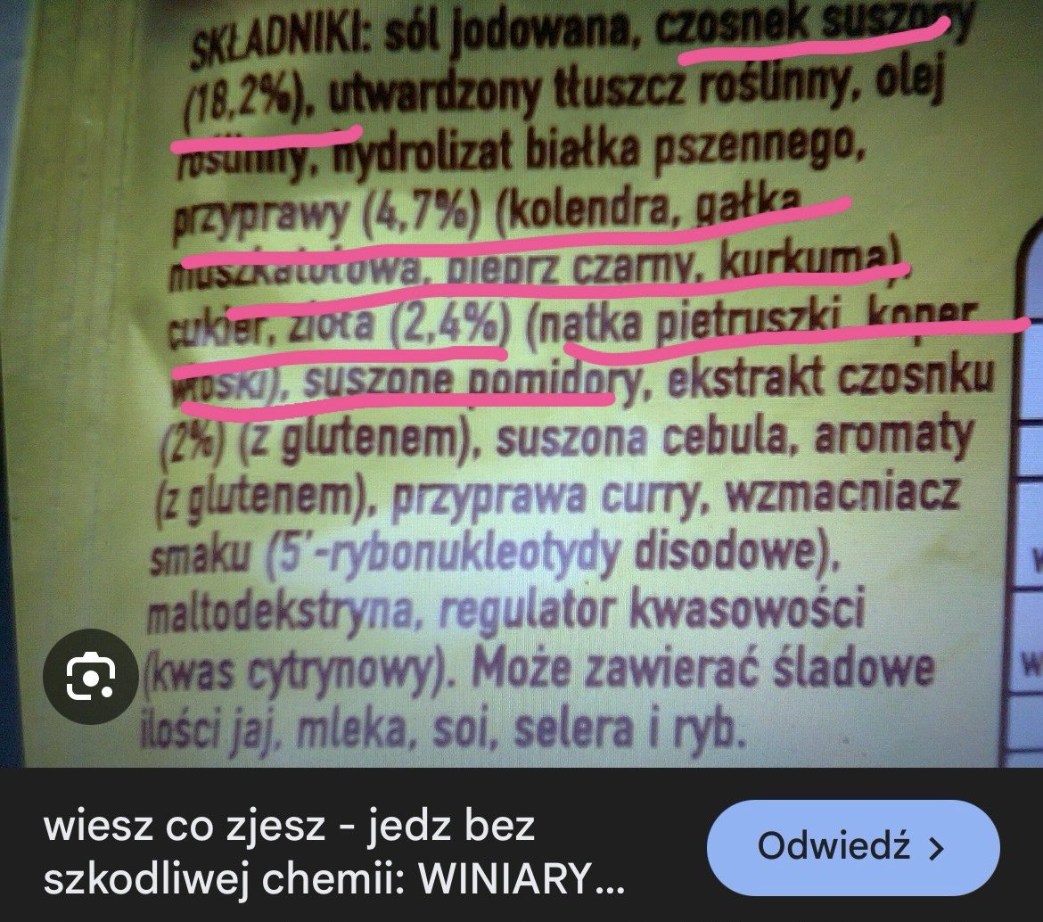 nixylax's tweet photo. @Aleksandra15800 @PatkaaaP nie potrafisz mając podane opakowanie ileś gram produktu policzyć ile procent coś zajmuje i ile to będzie gram przyprawy? współczuje https://t.co/e6qNvcmlmT