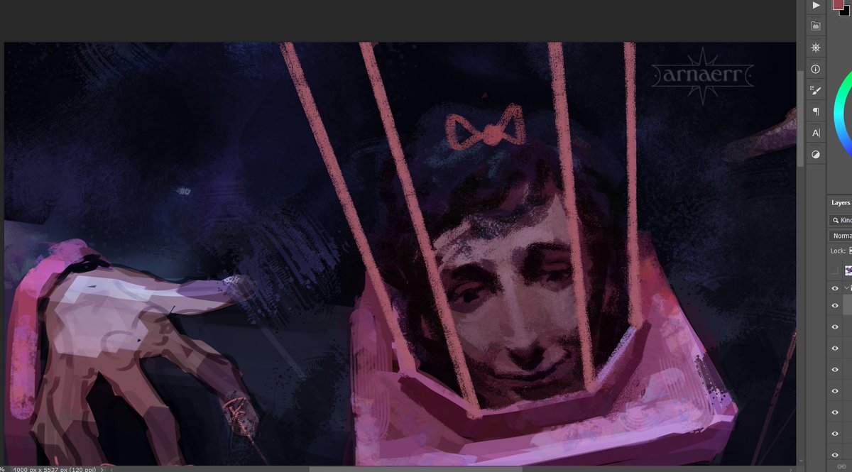 Really like how Micolash looks like here, so I'm sharing this before I cover his face with a stupid cage