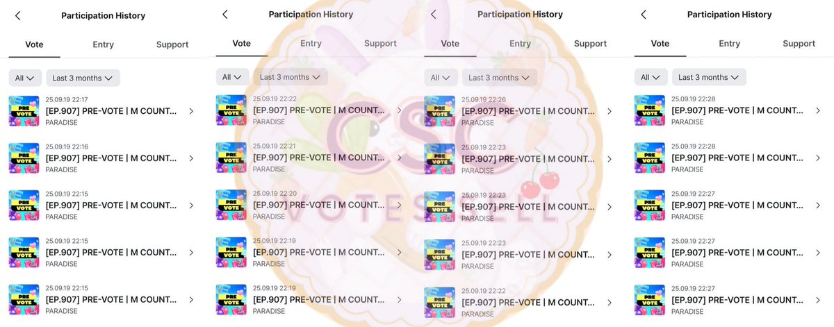 CSC_votesell's tweet image. Congratulations for the winner ๐
Done dropped 20๐ Mnet - MCD LIVE VOTE and replace to MCD PREVOTE for #TREASURE Thank you for your participated. ๐งก
๐ DM for purchase/inquire/reserve #CSC_votesellPROOF