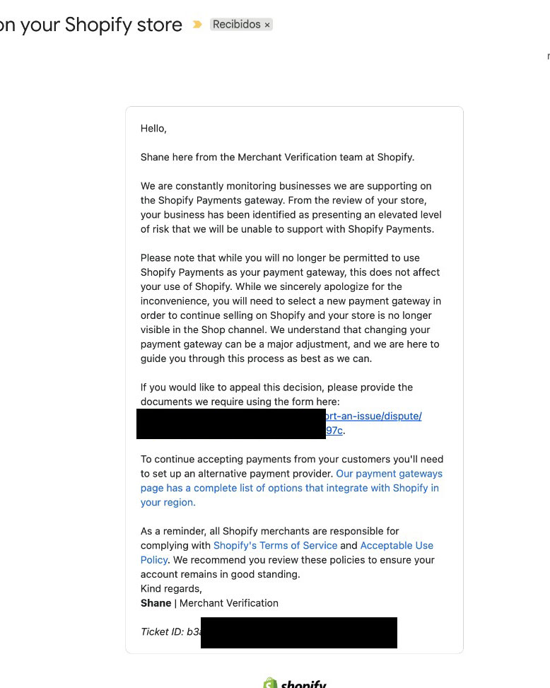 Shopify Payments suspended our account after six years of smooth processing with them.

Six years… no holds, no warnings, no document request.

We get that policies are policies, but this feels like too much. 

How are we supposed to improve if there’s zero communication from