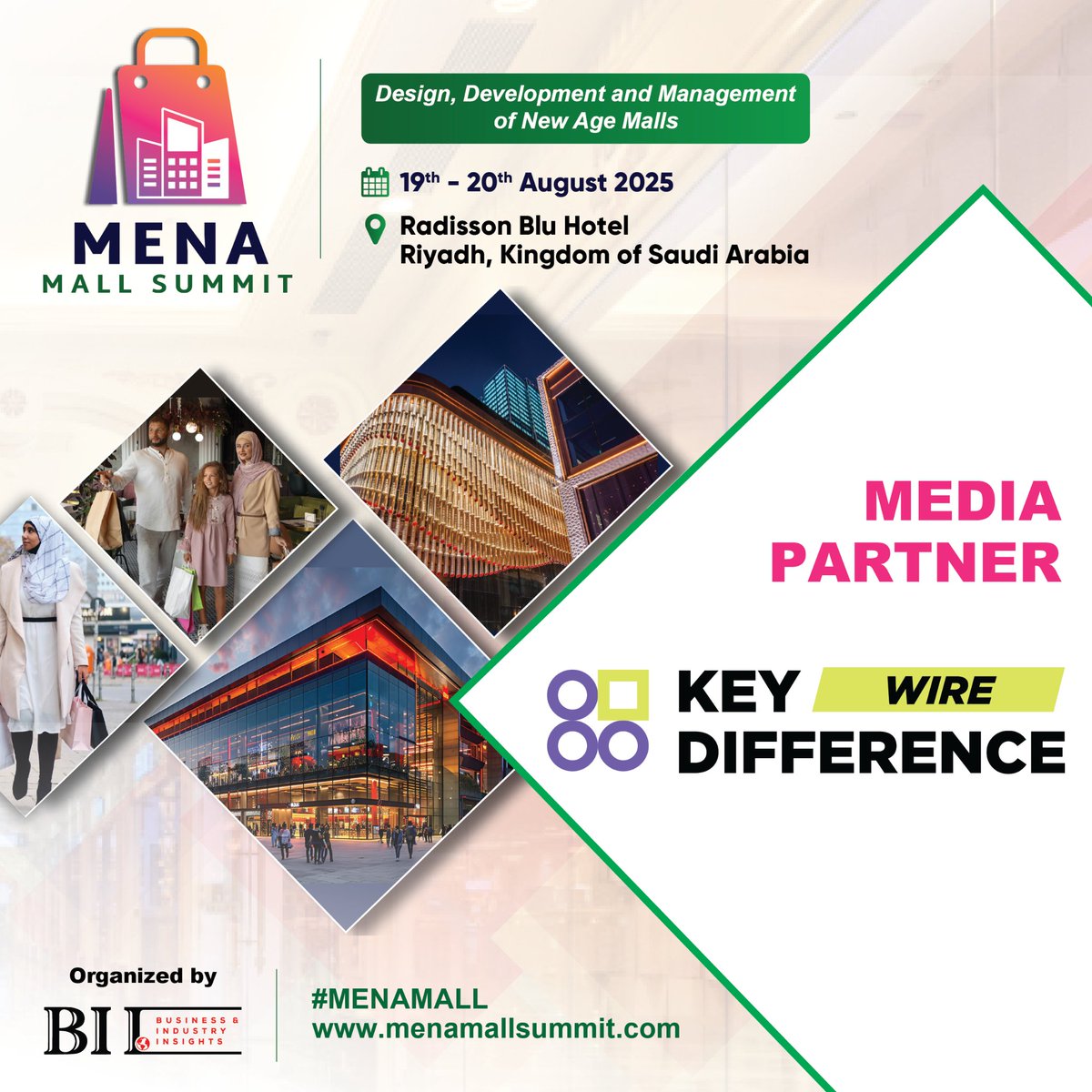 📢 KEY Difference Wire x MENA Mall Summit

We were thrilled to be a Media Partner at the MENA Mall Summit 2025 in Riyadh! 🏙️

The summit was nothing short of spectacular: insightful discussions, a vibrant crowd, and visionary industry leaders all coming together to shape the