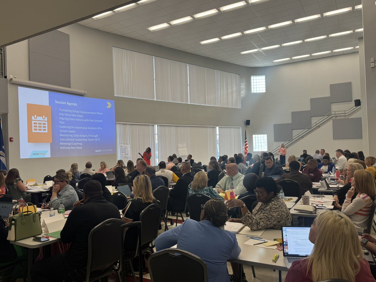 ChristinaHulin's tweet image. We have a packed house this morning as school and district leaders from across the South-Central Region begin to turn school
plans into actions! @NIETteach @TheresaHamiton