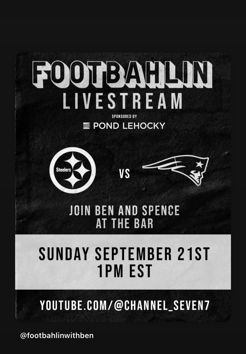 "Footbahlin' with Ben Roethlisberger" this Sunday, during the game: