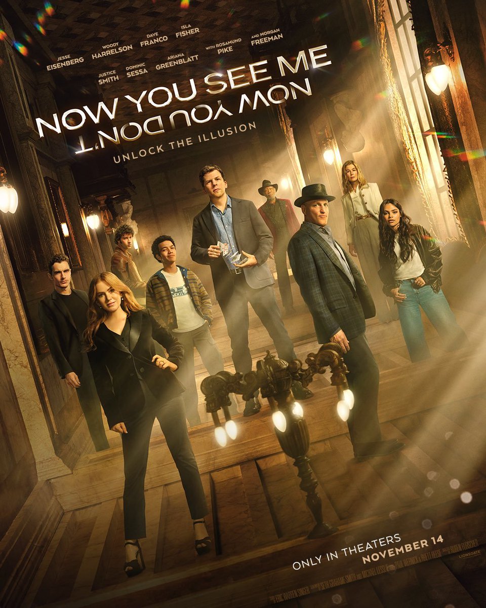 Movies's tweet image. New poster for NOW YOU SEE ME: NOW YOU DON&apos;T

In theaters November 14