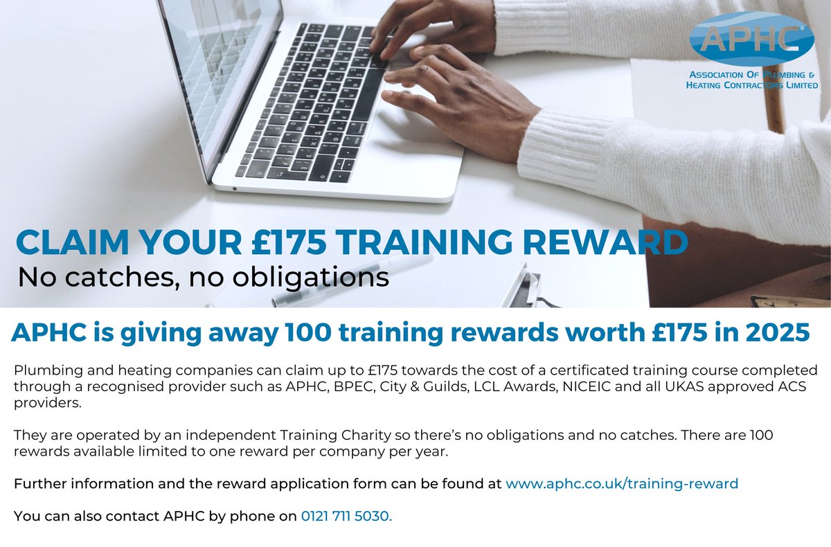 We're giving away £175 training rewards!💸

The rewards are operated  by an independent Training Charity so you do not need to be an APHC member to have one and they don't need to be used on APHC courses!

 Find out more and claim your £175: zurl.co/pseD