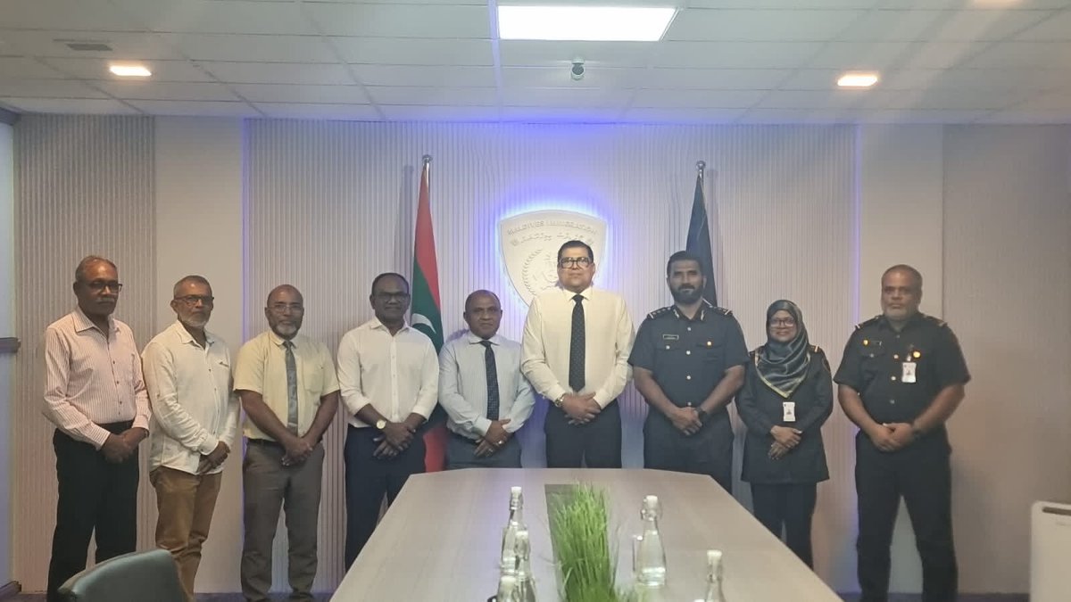 13.09.2025 meeting with the Controller General of 🇲🇻 Immigration, Commissioner of Police (Retd.) Ahmed Faseeh and his Team. Our meeting was productive hence brought rays of hope. Thank you Ahmed Faseeh and your Team. <a href="/mdvimmig/">Immigration Maldives</a>  <a href="/ImmigrationMV/">Maldives Immigration</a>
