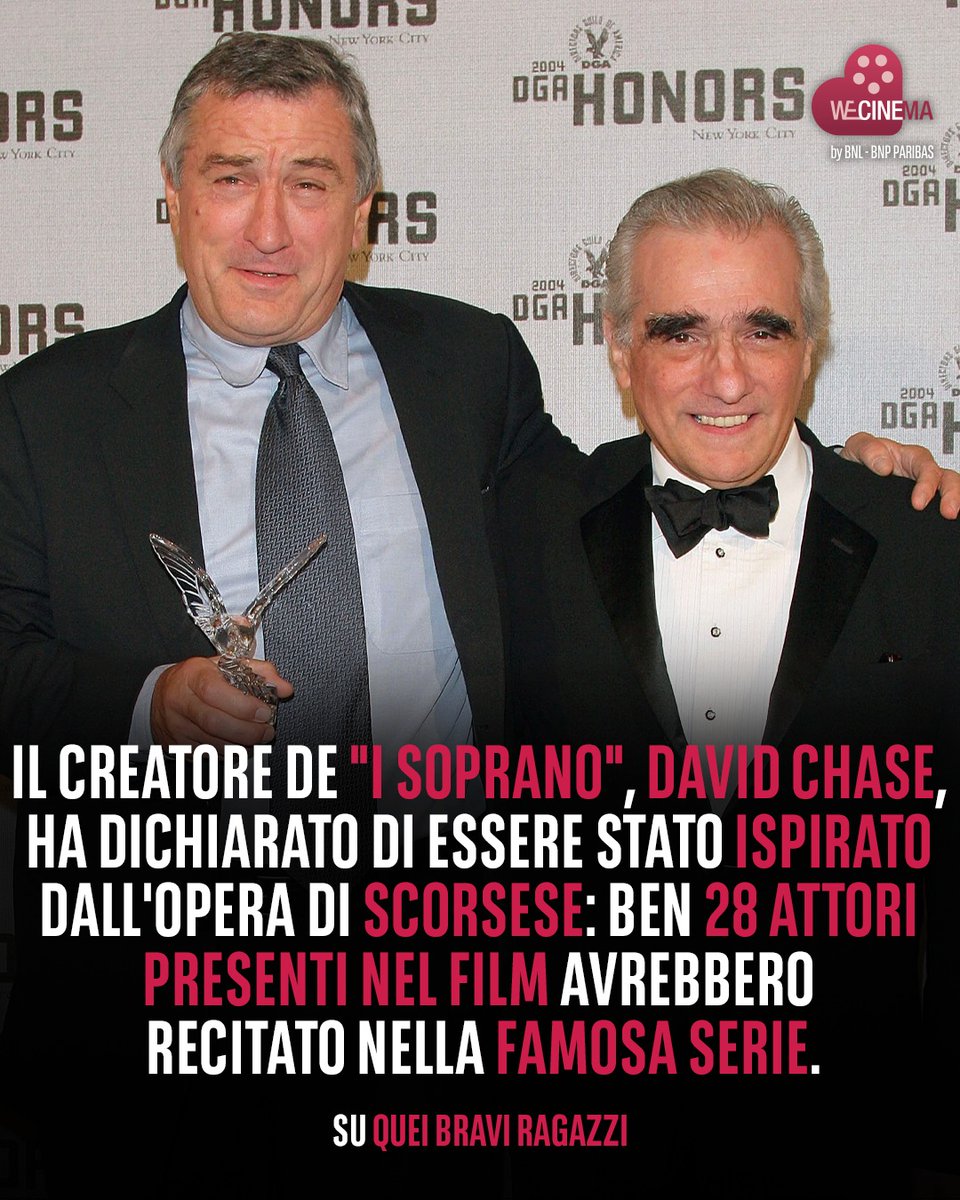 Un film che ha ridefinito i confini del gangster movie, un capolavoro senza tempo: 35 anni fa usciva nelle sale cinematografiche italiane #QueiBraviRagazzi di #MartinScorsese 🎥

Pellicola che segna uno dei punti più alti mai toccati dal sodalizio tra il regista e #RobertDeNiro,