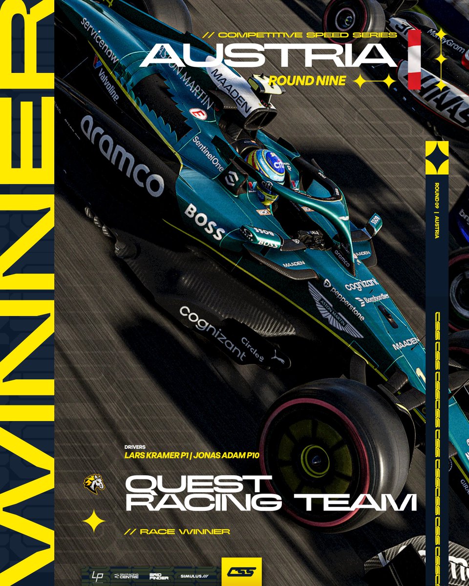 RACE WINNERS | S6 CONSOLE - R9 🇦🇹 | <a href="/QRT_SimEsports/">Team QRT</a> 

A first win for the team in CSS taken by <a href="/VNT_LarsKramer/">Lars</a> 👏

#CSSxS6