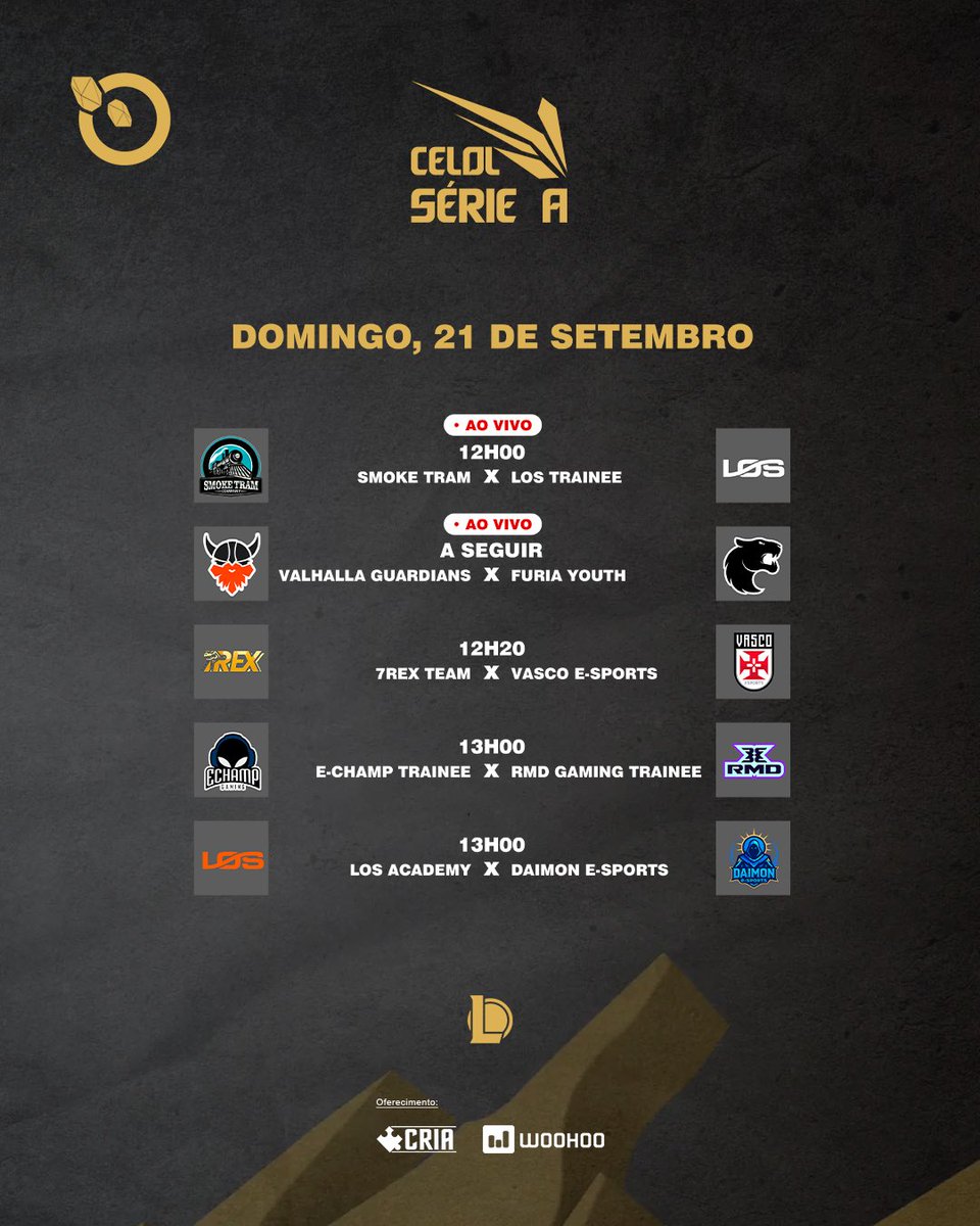 #CELOLSÉRIEA - Anota na AGENDA, o final de semana está chegando e com muitos jogos!

Aqui em baixo você pode acompanhar os jogos que serão streamados!

Fica ligado em, não vai perder!