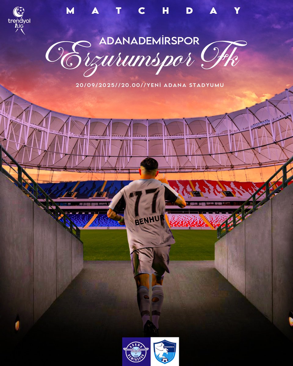 MATCHDAY

🏆 6. Hafta
🆚 Adanademirspor
🗓️ 20.09.2025
🕰 19.00
🏟️ Yeni Adana Stadyumu
📲 #ADSvERZ

#erzurumspor #Zaferiçin