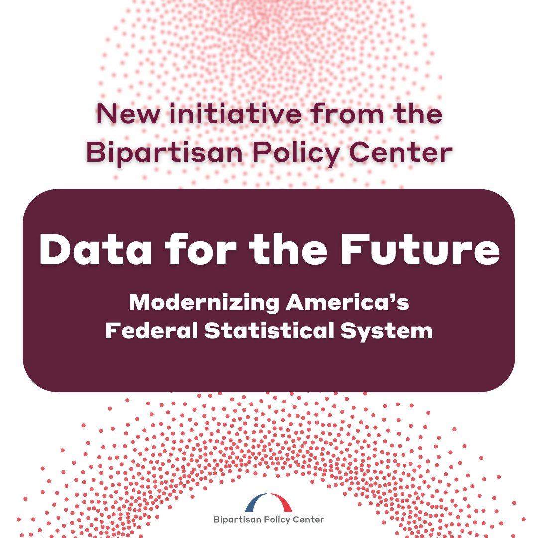 🚨 New: Data for the Future 🚨 
A modern, trusted federal statistical system is critical for public and private sector decisions impacting: 

📊 Economic growth 
🏫 Education funding 
💵 Monetary policy 

Our new initiative will deliver solutions to strengthen U.S. data for