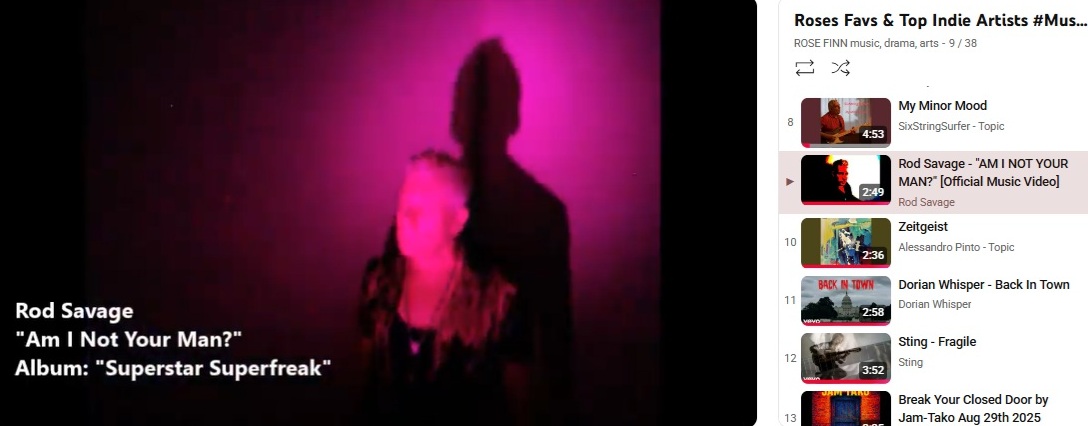 Rod Savage (@rodsavage13) on Twitter photo Big thanks to <a href="/RoseMarianFinn1/">Rose Finn - cancer warrior</a> for adding my new music video "AM I NOT YOUR MAN?" to her YouTube playlist! 🙏🕺🪩🎶I'm in good company with <a href="/SixStringSurfer/">Vincent Smeets 🔸️SINGLE Liebe WULF83 OUT 10 OCT</a> <a href="/luisetoza/">LuisetozA</a> <a href="/JordanESP/">Jordan E. Spivack</a> <a href="/jam_tako3/">JAM-TAKO</a> <a href="/DawnEmilymusic/">Dawn Emily # Oliver</a> <a href="/ElisaDuwez/">Elisa Duwez #FrenchTouch</a> <a href="/LofthouseLeo/">lofthouse leð- #WayTooNaked -out soon🖤♨</a> Big thanks to <a href="/RoseMarianFinn1/">Rose Finn - cancer warrior</a> for adding my new music video "AM I NOT YOUR MAN?" to her YouTube playlist! 🙏🕺🪩🎶I'm in good company with <a href="/SixStringSurfer/">Vincent Smeets 🔸️SINGLE Liebe WULF83 OUT 10 OCT</a> <a href="/luisetoza/">LuisetozA</a> <a href="/JordanESP/">Jordan E. Spivack</a> <a href="/jam_tako3/">JAM-TAKO</a> <a href="/DawnEmilymusic/">Dawn Emily # Oliver</a> <a href="/ElisaDuwez/">Elisa Duwez #FrenchTouch</a> <a href="/LofthouseLeo/">lofthouse leð- #WayTooNaked -out soon🖤♨</a>
