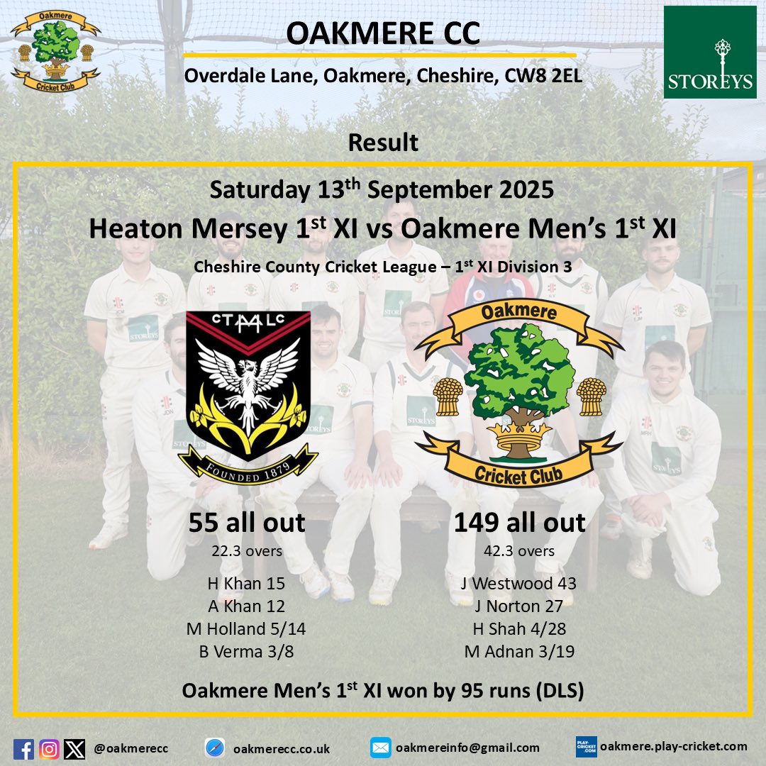 Oakmere Cricket Club tweet media