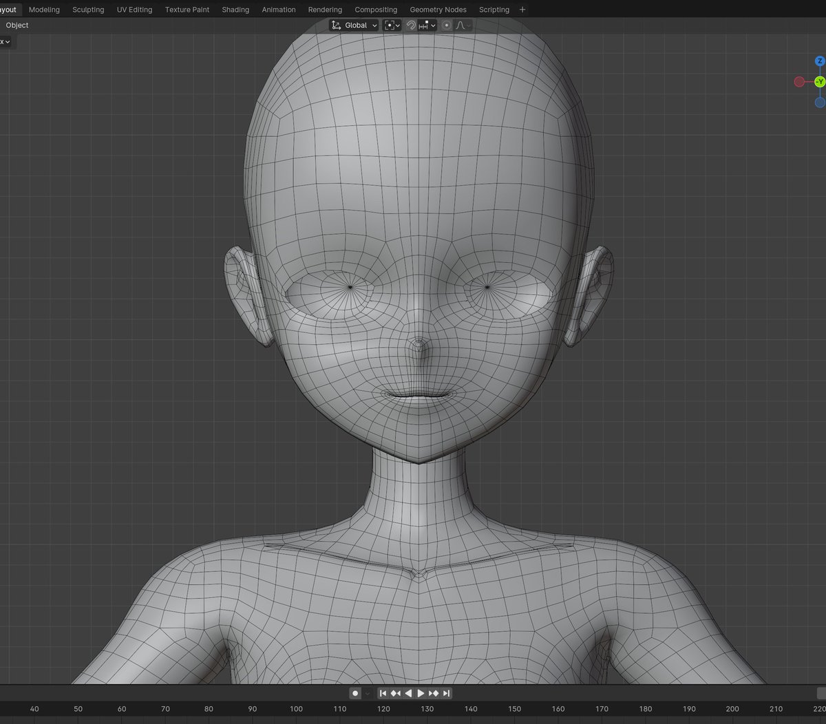 Started a new 3D model😮(vtuber commission)

#3DCG #Blender