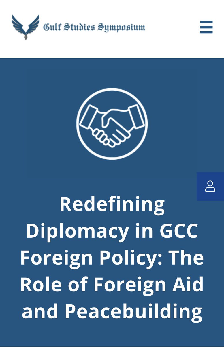 SinemCngz's tweet image. 📣Call for Abstracts:
We will be co-directing a workshop at 3rd Gulf Studies Symposium scheduled for April in Doha on “Redefining Diplomacy in #GCC Foreign Policy: The Role of #ForeignAid & #Peacebuilding”
🗓️Abstract Deadline: Nov. 1
Details on workshop:
gulfif.org/app/gss-worksh…