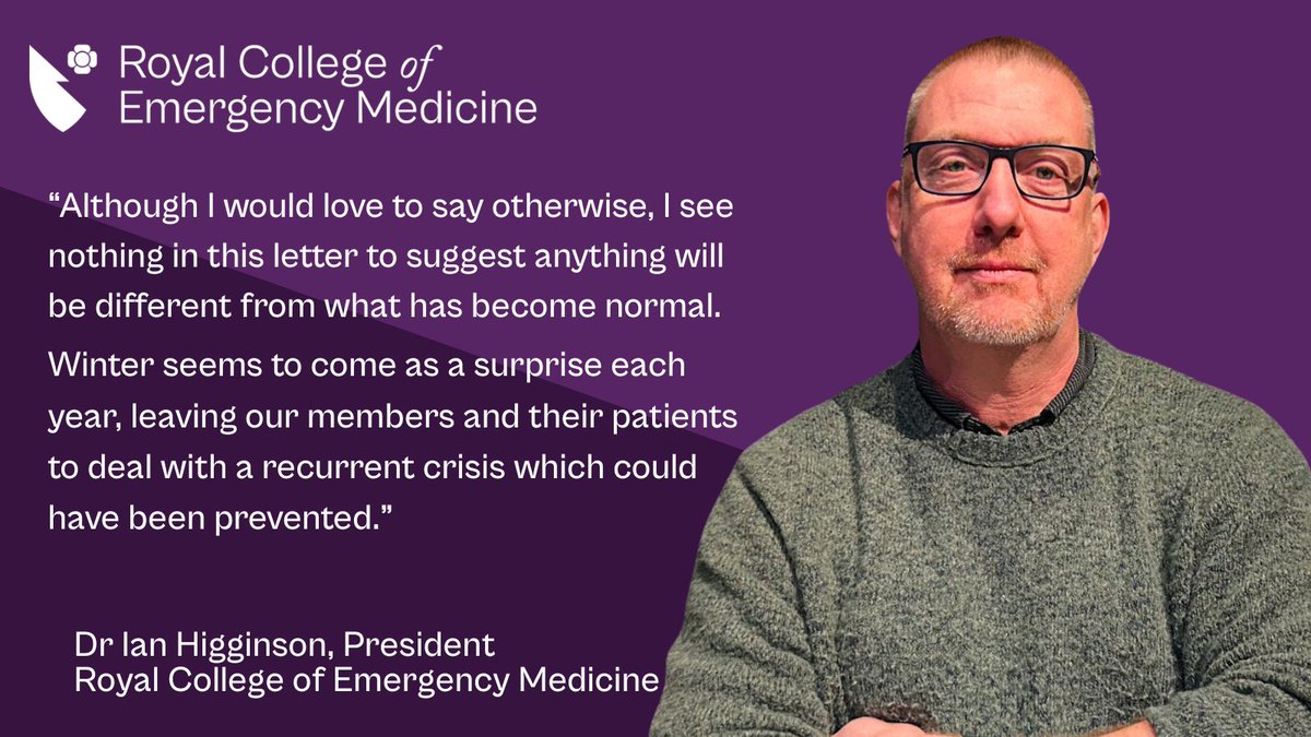 The NHS winter planning letter is a missed chance to make good on promises to prioritise Emergency Care, and to curb dangerous long waits for patients, says the Royal College of Emergency Medicine (RCEM).

Today, NHS England published its ‘Winter Letter’, entitled ‘Building on