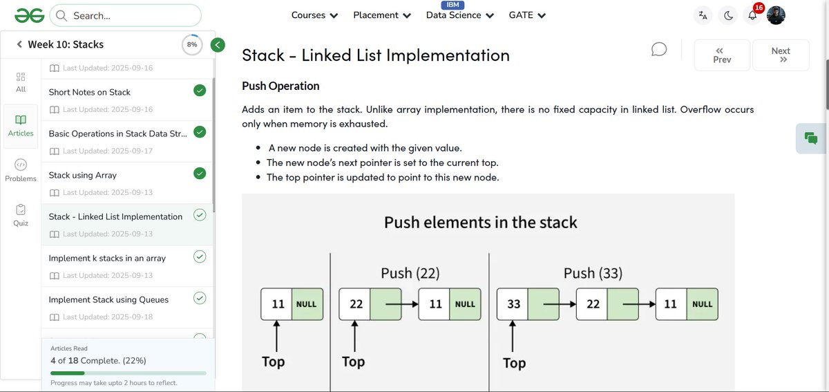 amanhaidry's tweet image. 🗓️Day 58/100
#100DaysOfCode with @geeksforgeeks 🚀

#ExpressJs in #WebDev
✅Middleware
✅express.json()
✅express.urlencoded()
✅Introduction to Morgan.js

#Stacks in #DSA
✅Stacks Using LinkedList

🔗Course Link: geeksforgeeks.org/nation-skill-u…

#skillupwithgfg #nationskillup #gfg