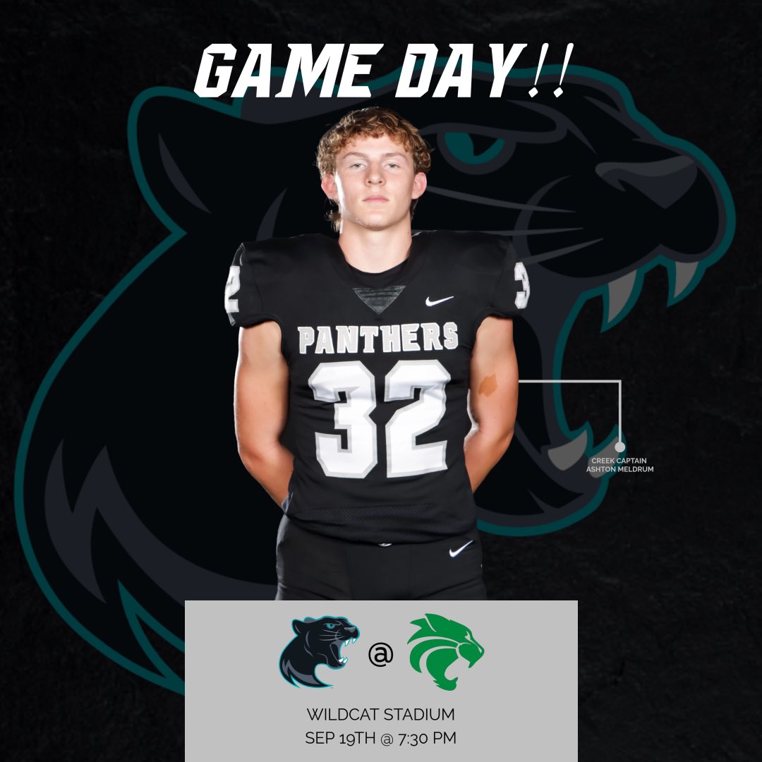 Panther Creek Football Recruiting (@pchsfriscofb) on Twitter photo 🏈 Game Day!!
📆 Friday 09.19.25
🏟 Wildcat Stadium
🆚 Kennedale Wildcats
⏰ 7:30PM
🎟️ events.hometownticketing.com/boxoffice/kenn…
#CREEK 🏈 Game Day!!
📆 Friday 09.19.25
🏟 Wildcat Stadium
🆚 Kennedale Wildcats
⏰ 7:30PM
🎟️ events.hometownticketing.com/boxoffice/kenn…
#CREEK
