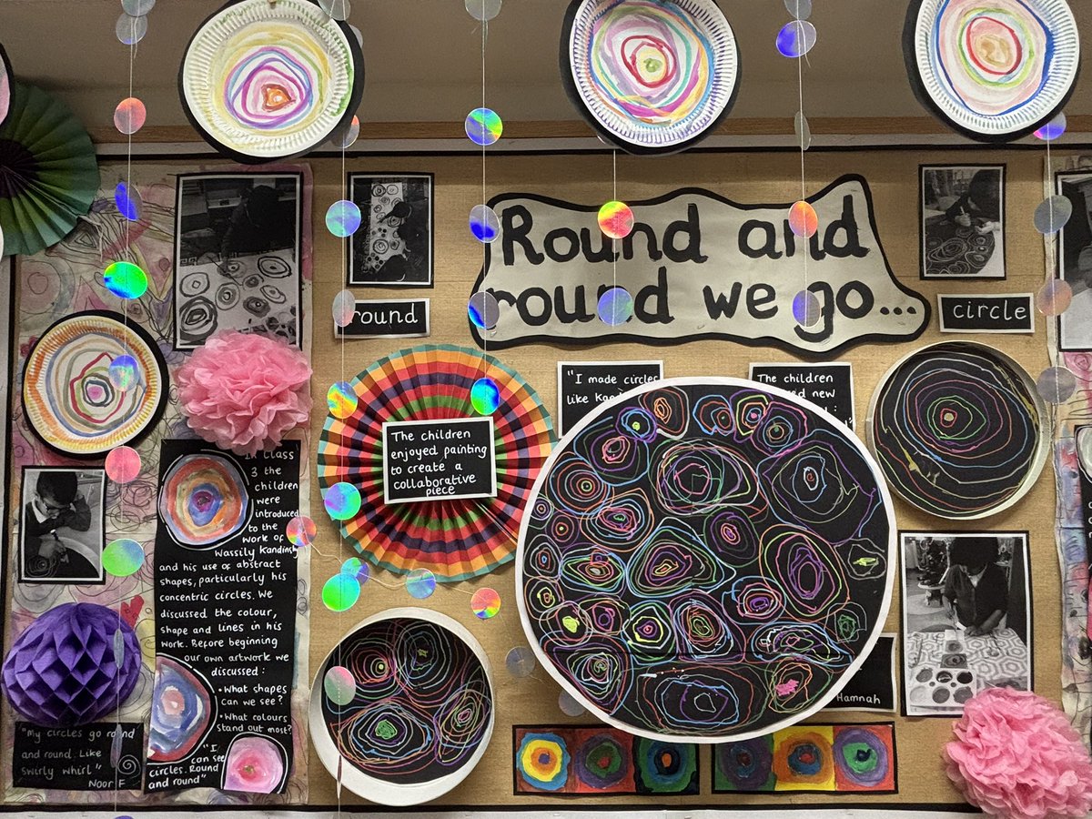 Our Reception children have been exploring mark-making using tel he artist ‘Kandinsky’ as a stimulus. They have been so engaged in painting with increasing control.
