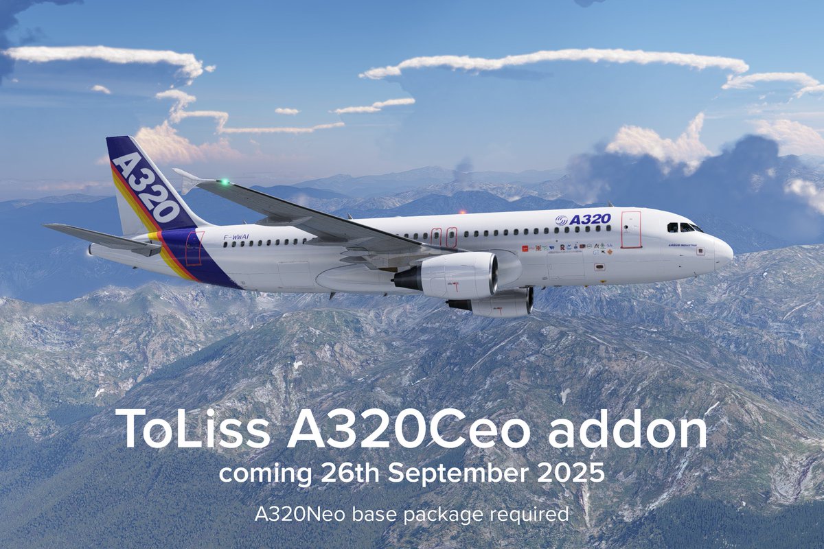 It is time for a new ToLiss release announcement ! 

We are now ready to announce that the new A320Ceo addon will be released next Friday, 26th of September 2025 !

The A320Ceo will be an addon to the A320Neo base package at a cost of 29.95$. To be clear, the A320Neo will be