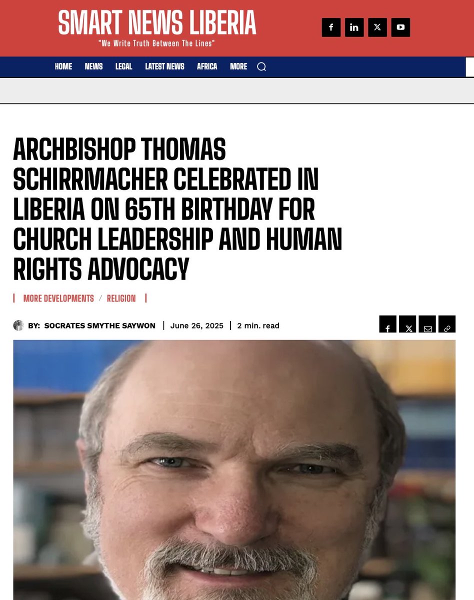 Schirrmacher Celebrated in Liberia on 65th Birthday: The celebration has been accompanied by an outpouring of gratitude &amp; admiration for a man whose influence spans global church leadership, theological scholarship, &amp; persistent advocacy for human rights. thomasschirrmacher.net/?p=24394