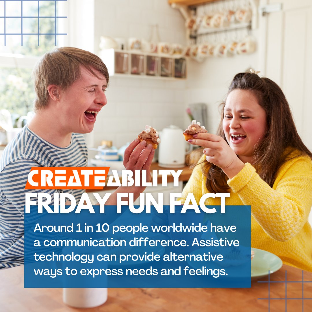 createability's tweet image. 💡 Fun Fact Friday!
Enabling tech helps people with intellectual and developmental disabilities share needs, feelings, and connect with others — making sure every voice is heard. 💚
#InclusiveTech #CreateAbility #EnablingTech #EveryVoiceMatters