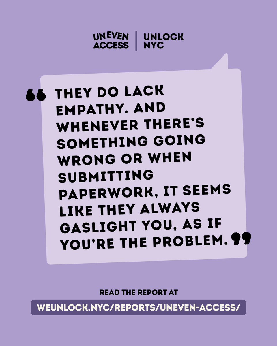 This is what voucher holders are up against when trying to secure housing in NYC.

📖 Read our new report Uneven Access to learn more and see the solutions: weunlock.nyc/reports/uneven…

#UnevenAccess #HousingJustice #UnlockNYC