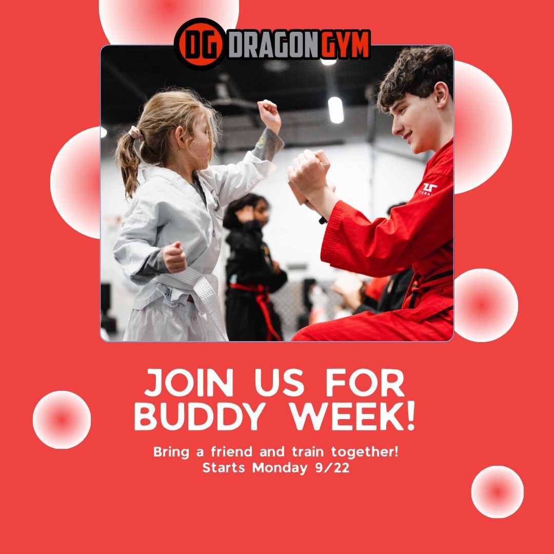 Dragon Gym Headquarters (@dragongymexton) on Twitter photo Join us for BUDDY WEEK at Dragon Gym.
Starts Monday 9/22 at all locations.
Ask your instructor for registration details.
<a href="/somnathsikdar/">somnathsikdar</a> Join us for BUDDY WEEK at Dragon Gym.
Starts Monday 9/22 at all locations.
Ask your instructor for registration details.
<a href="/somnathsikdar/">somnathsikdar</a>