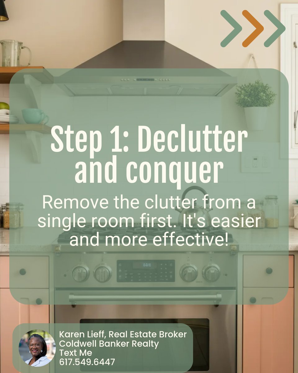 karenlieff's tweet image. Listing soon and ready to downsize? Here&apos;s a spotless tip: Start with ONE room. Declutter, deep clean, then move to the next! Tackle those nooks and crannies—buyers notice. Share your cleaning victories! What&apos;s your biggest hurdle in prepping for listing? #HomePrepTips