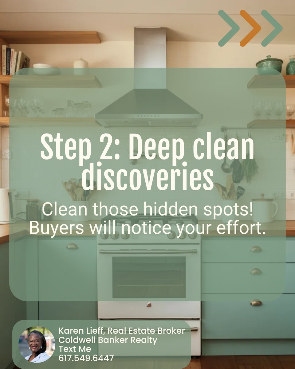 karenlieff's tweet image. Listing soon and ready to downsize? Here&apos;s a spotless tip: Start with ONE room. Declutter, deep clean, then move to the next! Tackle those nooks and crannies—buyers notice. Share your cleaning victories! What&apos;s your biggest hurdle in prepping for listing? #HomePrepTips