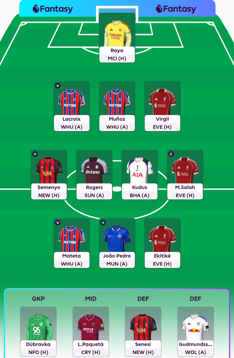 FPLEternal's tweet image. GW5🔐

(C) Salah👑

🍟 Bench Boost 🍟

How’s your team looking? Good luck!

#FPLCommunity #FPL