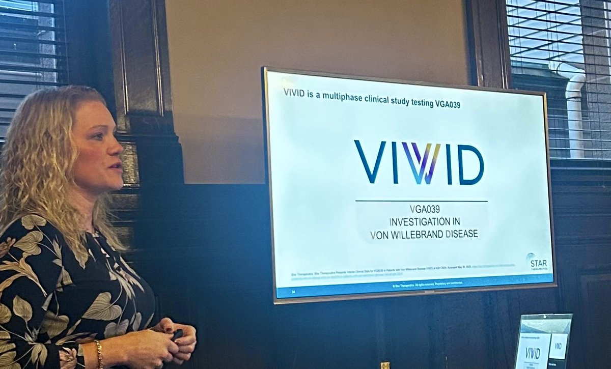STAR_Biotech's tweet image. This week, Head of Medical Affairs Laura Guido had a special opportunity to meet with @WPABDF for an engaging dinner. Every opportunity to connect with those affected by #VWD is important to us as we work on new treatments for patients. Thank you to those who joined us!
