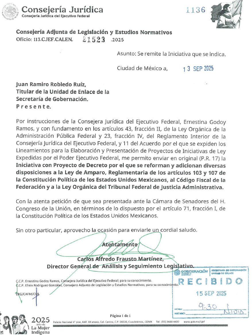 rperezalonso's tweet image. 🚨 ALERTA: El gobierno de Sheinbaum envió al Senado una REFORMA A LA LEY DE AMPARO que elimina tu derecho a defenderte del Estado. 

Si pagas impuestos, tienes un negocio o eres de un grupo vulnerable, esto cambia todo. 

Te explico la gravedad 🧵