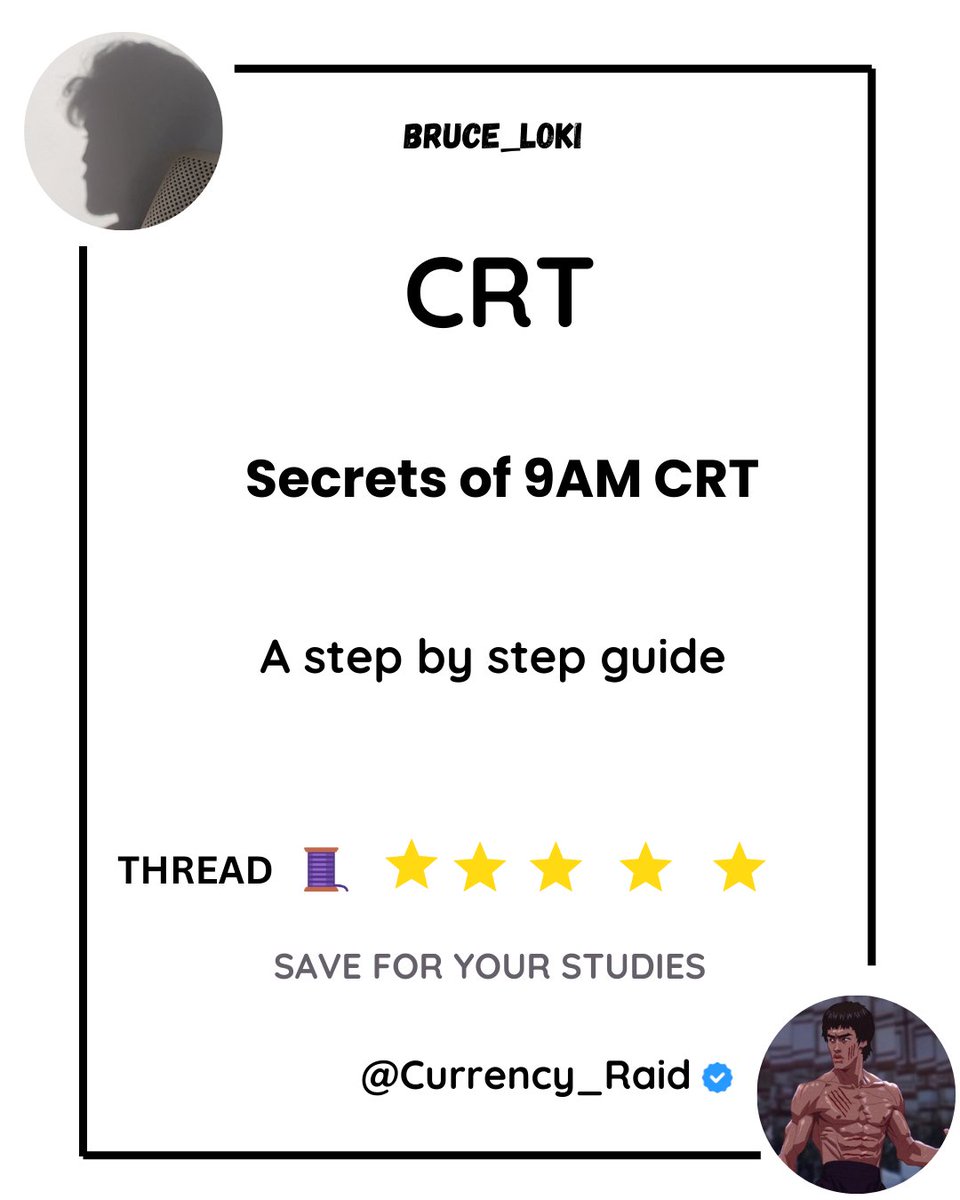 #CRT  

CRT (Candle Range Theory)

🧵Thread On Secrets of 9 AM CRT

For More Insights, Like, Repost, and Share! 💡

If you want pdf comment "9AM CRT" and DM me to receive the PDF LINK.

<a href="/Romeotpt/">Raid</a> 🌹
