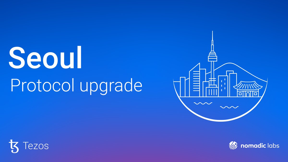 👋 Hello Seoul!

The latest Tezos protocol upgrade is live at block #10,279,489.

📄 Learn more: research-development.nomadic-labs.com/seoul-is-live.…