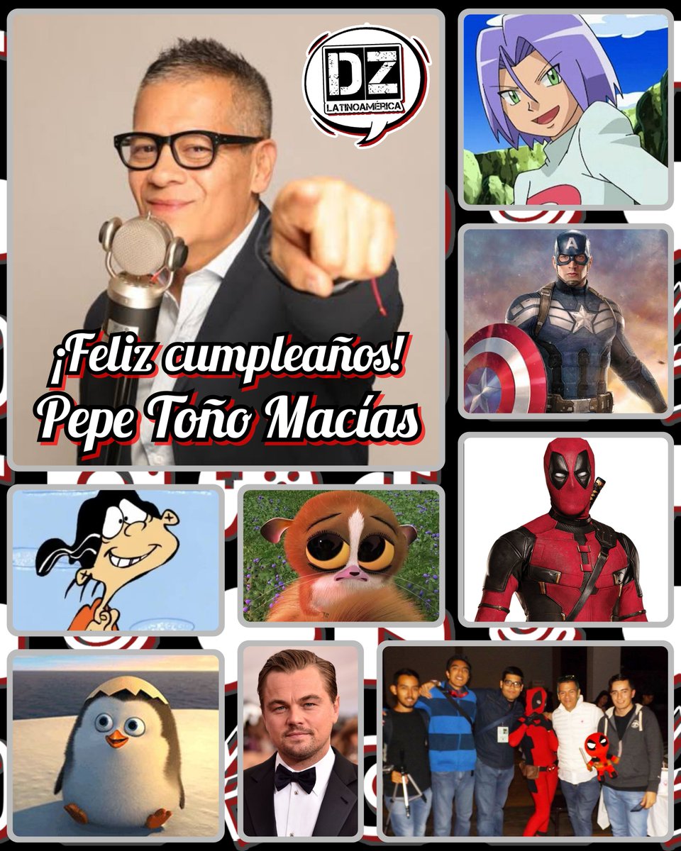 DubZoneLA's tweet photo. EL "PEPEVERSO" ESTÁ DE FIESTA! 🥳🤩🎉🎂
¡A nombre de todo el equipo de DubZone Latinoamérica.. le deseamos un Feliz Cumpleaños al gran Pepe Toño Macías!
Lo Esperamos con muchas ansias en noviembre en su Regreso a Tepic con nuestros amigos de #ConveCon 🤩🖤💛🖤💛 https://t.co/reRoZwKMLU