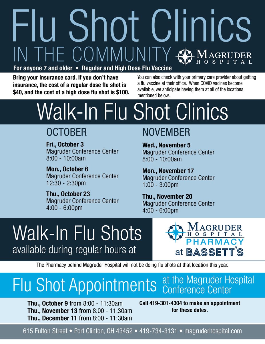 💉 It's flu season! Protect yourself and your loved ones — get your flu shot this season.  

#improvinglivestogether #StayHealthy